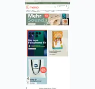 Kleine Seitenvorschau von memo.de