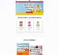 Kleine Seitenvorschau von teekanne.de