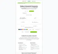 Kleine Seitenvorschau von unterschriftgenerator.de