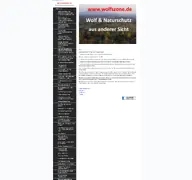 Kleine Seitenvorschau von wolfszone.de