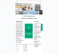 Kleine Seitenvorschau von mvz-zahnaerzte-weimar.de
