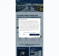 Kleine Seitenvorschau von used.scania.de