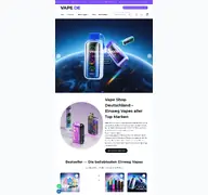 Kleine Seitenvorschau von vape-de.de