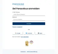 Kleine Seitenvorschau von auth.paracelsus.de
