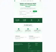 Kleine Seitenvorschau von recyclinghof-finder.de