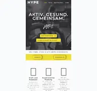 Kleine Seitenvorschau von hype-fitness.de