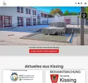 Kleine Seitenvorschau von kissing.de