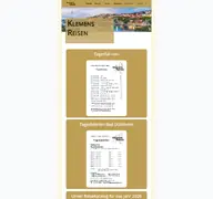 Kleine Seitenvorschau von klemens-reisen.de