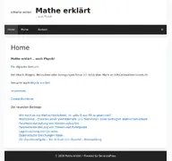 Kleine Seitenvorschau von matheerklaert.de