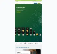 Kleine Seitenvorschau von yubico.com