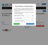 Kleine Seitenvorschau von klimaarena.ticketfritz.de