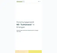 Kleine Seitenvorschau von ns-euthanasie-erlangen.de