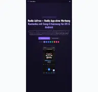 Kleine Seitenvorschau von radio-adfree.de