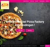 Kleine Seitenvorschau von pizza-factory-em.de
