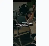 Kleine Seitenvorschau von angebot.fitnesspoint-studios.de