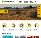 Kleine Seitenvorschau von korschenbroich.de