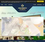 Kleine Seitenvorschau von arcobraeu-stuben.de