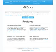 Kleine Seitenvorschau von mkdocs.org
