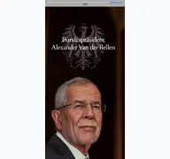 Kleine Seitenvorschau von bundespraesident.at