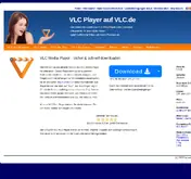 Kleine Seitenvorschau von vlc.de