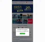 Kleine Seitenvorschau von wassersportbilliger.de