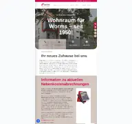 Kleine Seitenvorschau von wb-worms.de