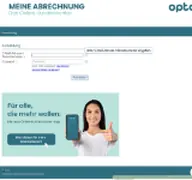 Kleine Seitenvorschau von kundencenter.optadata.de
