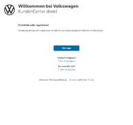 Kleine Seitenvorschau von kundencenter.volkswagen.de