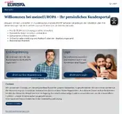 Kleine Seitenvorschau von kundenportal.europa.de