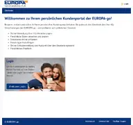 Kleine Seitenvorschau von kundenportal.europa-go.de