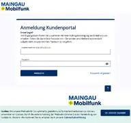 Kleine Seitenvorschau von kundenportal.maingau-mobilfunk.de