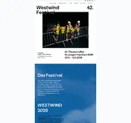 Kleine Seitenvorschau von westwind-festival.de