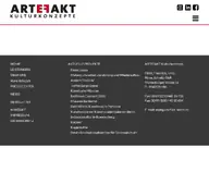 Kleine Seitenvorschau von artefakt-berlin.de