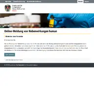 Kleine Seitenvorschau von nebenwirkung.basg.gv.at