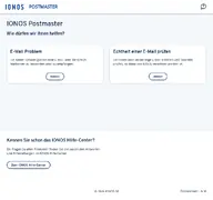 Kleine Seitenvorschau von postmaster.1und1.de