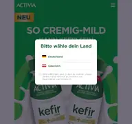 Kleine Seitenvorschau von gratis.activia.de