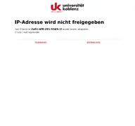 Kleine Seitenvorschau von unblock.uni-koblenz.de
