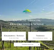 Kleine Seitenvorschau von ihringen.de