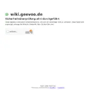 Kleine Seitenvorschau von wiki.geevoo.de