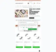 Kleine Seitenvorschau von lashaddict.de