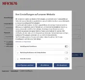 Kleine Seitenvorschau von kundenportal.hfk1676.de