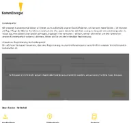 Kleine Seitenvorschau von kundenportal.kommenergie.de