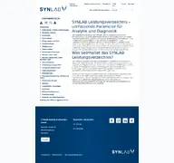 Kleine Seitenvorschau von leistungsverzeichnis.synlab.de