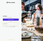 Kleine Seitenvorschau von account.wine-in-black.de