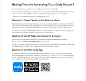 Kleine Seitenvorschau von cudy.net