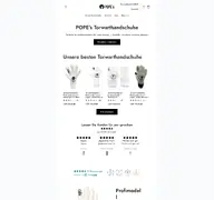Kleine Seitenvorschau von popes-gloves.de