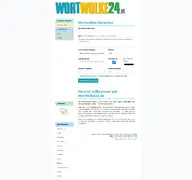 Kleine Seitenvorschau von wortwolke24.de