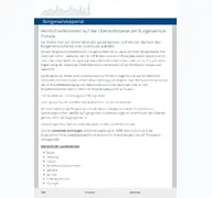 Kleine Seitenvorschau von buergerserviceportal.de