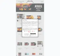 Kleine Seitenvorschau von shop.metallica.de