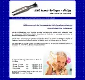 Kleine Seitenvorschau von hno-praxis-solingenohligs.de